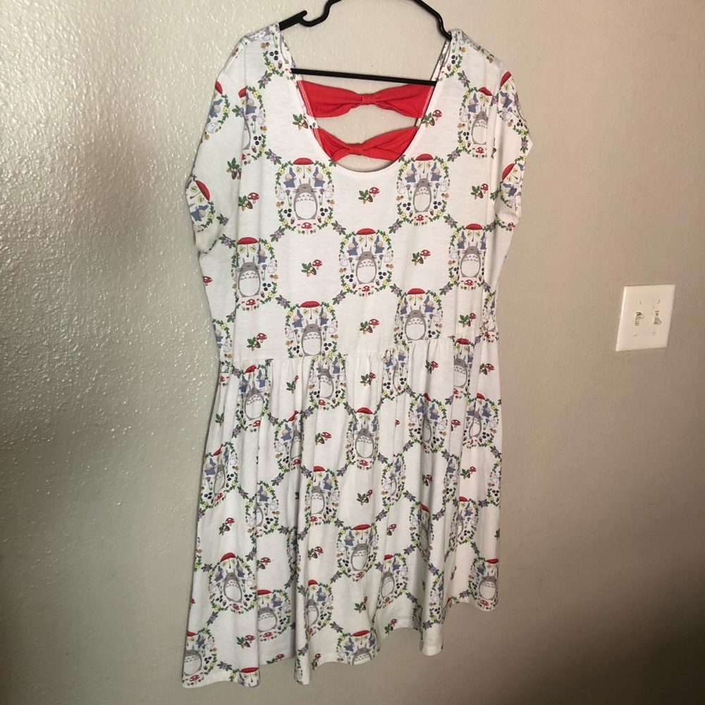 Totoro Skater Dress with Bow Back